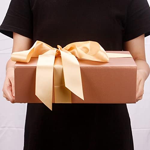 Poklon poklon mondepac 11x7.5x3,5 inča, poklon kutija za ružu sa magnetnim poklopcem, velika poklon kutija sadrži karticu, vrpcu, poklon kutije za punjenje papira za pakovanje za Valentinovo