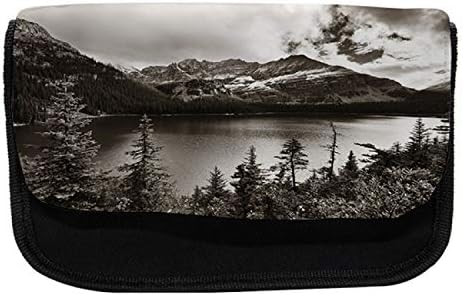 Lunaristilni nacionalni parkovi za olovke, provincija Alpske površine, olovka tkanina s dvostrukim zatvaračem, 8,5 x 5,5, crno-bijelo