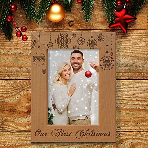 Kate Posh - Naš prvi božićni ugravirani okvir za slike, prvi Božić zajedno pokloni, prvi Božić kao suprug i žena, pokloni za mladenke, za parove