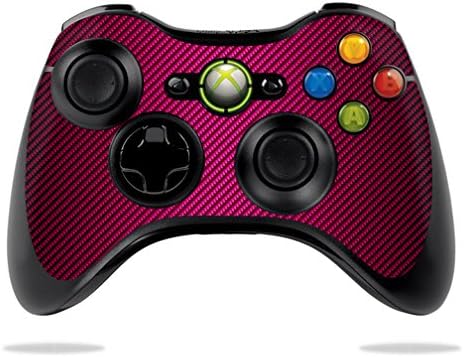 MightySkins koža kompatibilna sa Microsoft Xbox 360 kontrolerom-ružičasta karbonska vlakna | zaštitni,