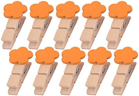 Qtqgoitem drvene kućne diy oblikovane diy clof-craft foto slikovnice viseći isječak 10pcs narandžasta
