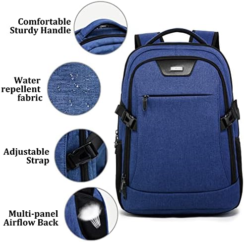 DUSLANG putni radni ruksak za Laptop sa USB priključkom za punjenje odgovara 15.6 15 14 13 inčni Laptop i Notebook računaru protiv krađe koledž srednjoškolaca Računarska torba za žene muškarci-tamnoplava