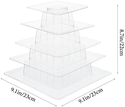 Upkoch Cup kolač za papir Cupcake Ekrake STAND CLEAR Akrilni nosač kolača Cupcake Tower prikaz