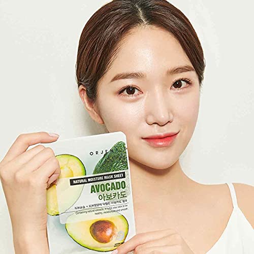 ORJENA 10 paket maska za lice Sheet_Avocado maska za Face_face maska sa Avocado_Korean Skincare_Moisture_Anti