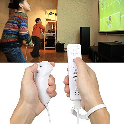 2 parove daljinski upravljač i nunchuck kontroler kompatibilni sa Nintendo Wii Wii u ugrađenom motion plus ručni remen