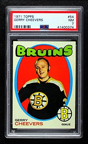 1971 TOPPS # 54 Gerry Cheevers Boston Bruins PSA PSA 7,00 Bruins
