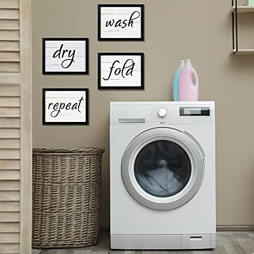 4 komada Smiješni znakovi za pranje rublja Pranje, suvo, preklopno, ponovljene znakove Smiješno pranje rublja