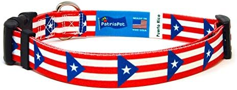 Ovratnik za pse sa zastava Portoriko | Izvrsno za nacionalne praznike, posebne događaje, festivale, dane neovisnosti i svakog dana snažnim sigurnim | Xsmall mali srednje srednje xlage