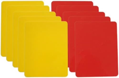 Ipetboom kod paketa nogometne kartice 10pcs Sportski sudački kartice Podesite crvene i žute kartone