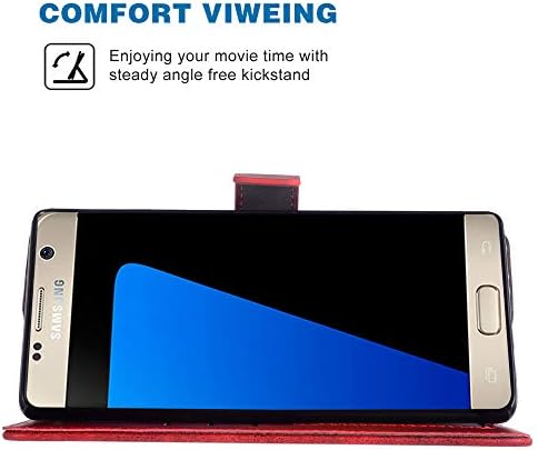 Futrola za telefon za Samsung Galaxy S7 Folio Flip Novčanik, PU kožni držač kreditne kartice utori za zaštitu