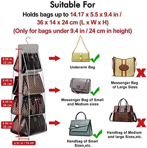 Lirex 2-paket torbica viseća torbica Organizator za ormar, 8 džepna torbica Organizator za odlaganje