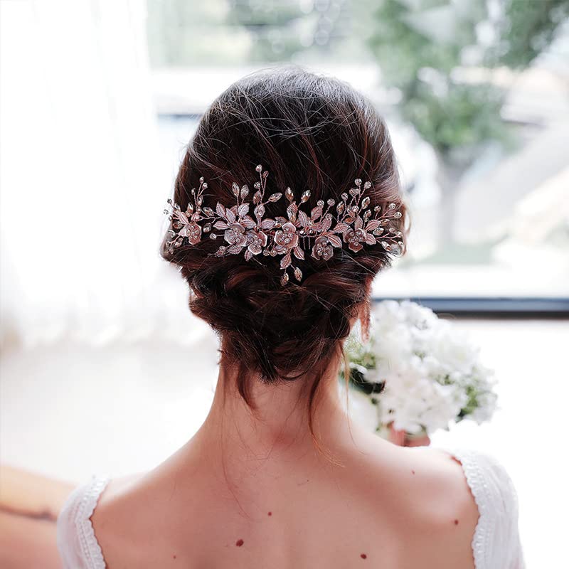 3kom češalj za kosu od ružičastog zlata sa iglama za kosu vjenčani češalj za kosu Bridal Hair Accessories hair