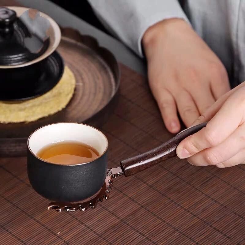 Hggdkdg ebanovina Ceremonija čaja Six Gentlemen Tea Clip Masivno drvo Kung Fu Ceremonija čaja Kompletna čaj