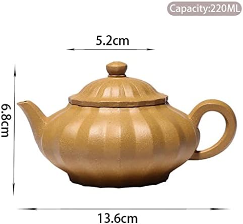 MMLLZEL Urple Clay teapots Poznati ručno izrađeni čaj za čaj sirove rude Zlatni odjeljak Kettle Zisha Art