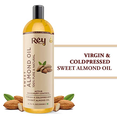 Rey Naturals čisto & amp; prirodno slatko bademovo ulje-djevičansko & amp; hladno prešano