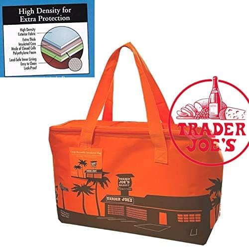 Trader Joe's narandžasta i Crna izolovana torba, namirnica za višekratnu upotrebu, tržišna torba, izolacija, topla hladnoća, hladnjak, namirnice, nošenje, ekstra velike, torbe, Noć vještica, X-velike