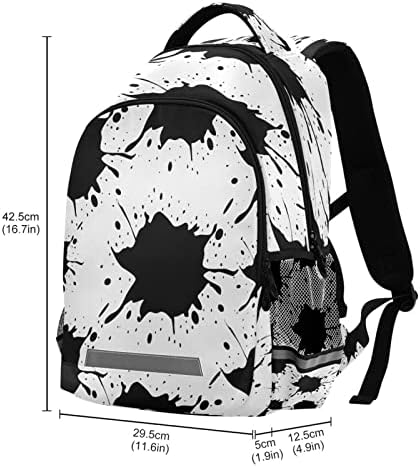 JSTEL crno bijeli školski ruksak za djecu 5-12 godina, crno bijeli ruksak Školska torba u vrtiću