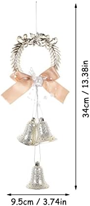 Abaodam Božićni ukrasi s vješalica Osnivanje viseći rustikalni ukras zvona Jingle Layout Vintage