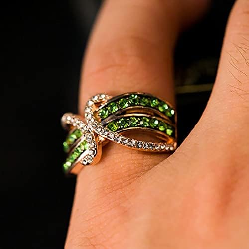 Angažman okrugli rez Zirkoni Žene vjenčani prstenovi nakit za žene za žene Full Diamond Dame Ring Resin prstenovi
