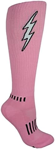 Moxy čarape Omladinska lagana ružičasta sa bijelim ludovima visokim bolesnim boltom