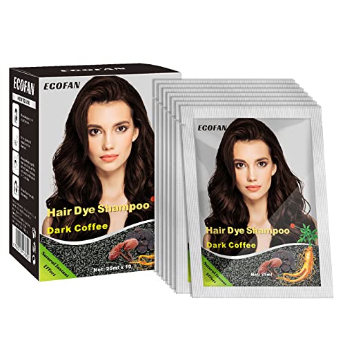 10 kom Tamnosmeđa Boja Za kosu šampon 3 u 1 prirodna boja kose šampon, polutrajna Instant boja za kosu