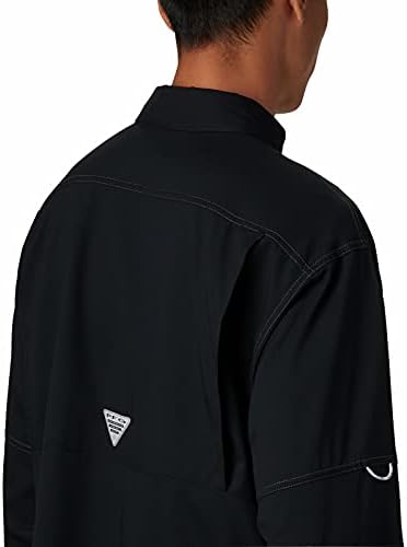 Columbia muška košulja sa dugim rukavima sa niskim povlačenjem, UPF 40 zaštita, tkanina za vlaženje Crna, X-Small