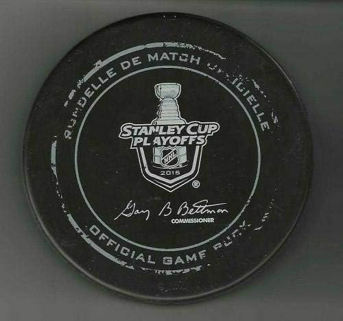Jimmy Howard potpisao Detroit Red Wings 2015 plej-ofa zvanična utakmica Pak-autogramom NHL Paks