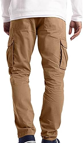 WenKomg1 Sportske teretne hlače za muškarce Stretchy Work Baggy pantalone Ravne kovčege nogu Ribolovne planinarske lake