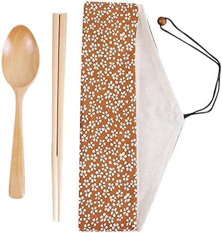 2-dijelni Set japanskih prijenosnih štapića za jelo i Set kašika za nošenje posuđa KK3