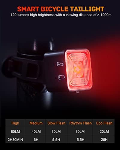 Semaho USB punjiva svjetla za bicikle, Super svjetla za bicikle prednja i zadnja, IP66 vodootporna & amp;