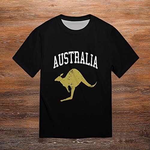 Australija Kengur muški Vintage grafički Print kratki rukav Crewneck T Shirt Casual Tee Summer Tops Streetwear