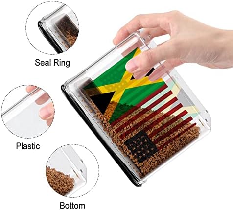 SAD Fiag kontejneri za skladištenje Jamajčanske zastave čista plastična kutija sa poklopcima kante za višekratnu upotrebu za kuhinjske grickalice od žitarica suha hrana Jelly Beans