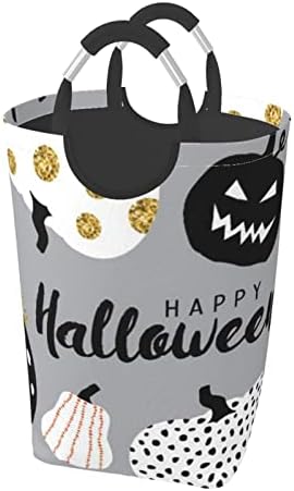 Happy-Halloween-Day-Trick-Or-Treat 50L kvadratna prljava torba za odlaganje odjeće sklopiva / sa ručkom za nošenje / pogodno za putovanja u kućni ormar u kupaonici