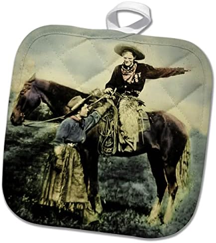 3Droza Magic Lanter Slide Cowboy ljubav na konju Vintage Western - Pothilders