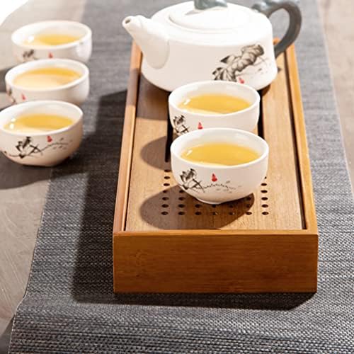 Anoily Japanese kafe sir posuda Kung Fu čaj za posluživanje: voda odvodnje vode kineski gongfu čaj za čaj za stol za pohranu rezervnih dijelova Zen Garden Pribor za ploču od 32x12cm