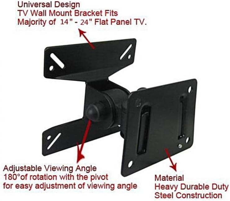 Yebdd Universal 180 stupnjeva Zakretani TV zidni nosač 14-27 inčni LCD LED okretni držač TV nosača