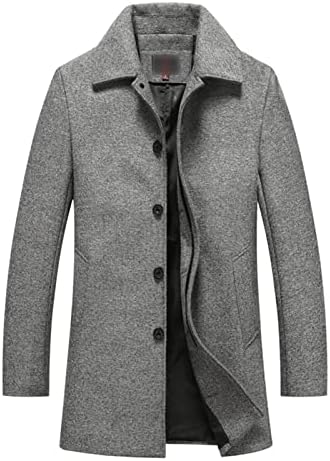 JNKIHAPOT Zimska muška, ležerna jakna od vunene jakne Topla kašmir pomiješana jakna modna kašmirska jakna povećava veličinu