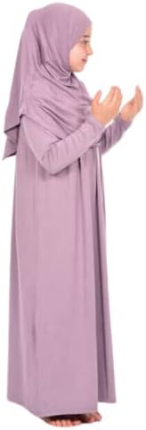 Prien djeca molitvena haljina muslimanska odjeća za djevojčice Dugi rukav Abaya sa hidžabom dvodijelni Maxi Islamski set šal Kaftan Jilbab