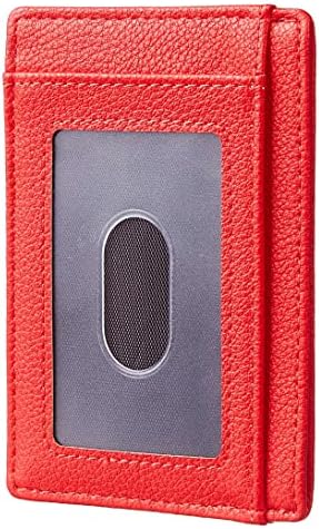 Travelmbo prednji džep minimalistički koža Tanak novčanik RFID Blokiranje srednje veličine