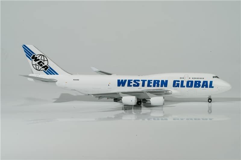 GeminiJets Western Global za Boeing B747-400 N344KD zakrilaca dole 1/400 Diecast aviona unaprijed izgrađen