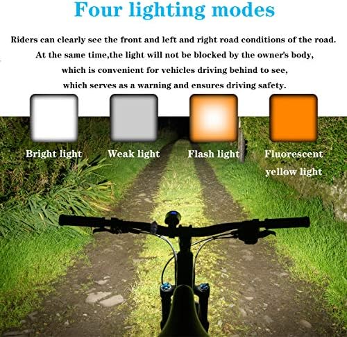Set svjetla za bicikle, Brynnl Brzinomjer za bicikle odometar LED svjetla za bicikle prednja i zadnja USB punjiva vodootporna sa sirenom za sve brdske i putne bicikle