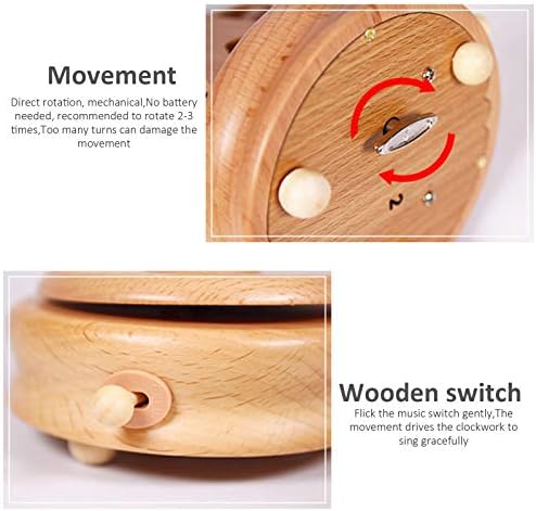 ALREMO HUANGXING - rotirajuća muzička kutija, prelepa izdržljiva drvena muzička kutija, lagana drvena