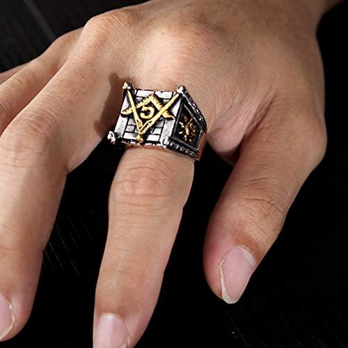 Jude Jewelers Od Nehrđajućeg Čelika Sun Moon Vintage Masonski Masonski Prsten