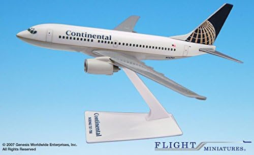 Minijature leta 737-700 Continental Airlines 1/200 model prikaza sa postoljem