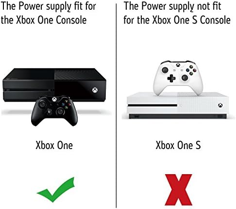 Ycccteam Power Pogoda za Xbox One sa kablom za napajanje, zamena punjača ispravljača za Xbox One sa kablom 100-240V Auto napon (niska buka)