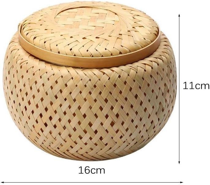 Chysk ručno tkano dvotka košara za skladištenje poklopca čaj za hlađenje u obliku hrane za pakovanje