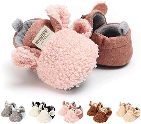 Baby Newborn Cossy Fleece, organski pamučni obloženi protiv klizanja i boravak na dojenčadi čarape čizme sa hvataljkom za zimske čizme za zimske čizme snijega prve cipele za gledanje