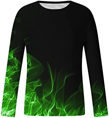 Muška dnevna majica grafički 3d plamen Print kratki rukavi vrhovi Streetwear Tees Shirts okrugli vrat trening atletske majice