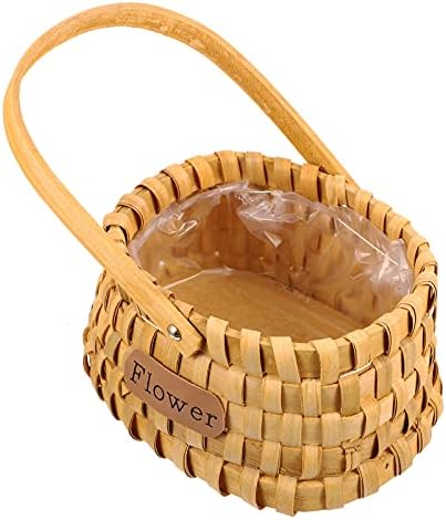 Pletena korpa za odlaganje Doitool pletena korpa za piknik drvena pletena poklon korpe sa ručkom Kuhinjski