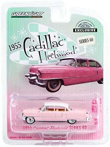 1955 Fleetwood serija 60 Pink sa bijelim gornjim dijelom hobi ekskluzivna serija 1/64 Diecast Model automobila kompanije Greenlight 30396
